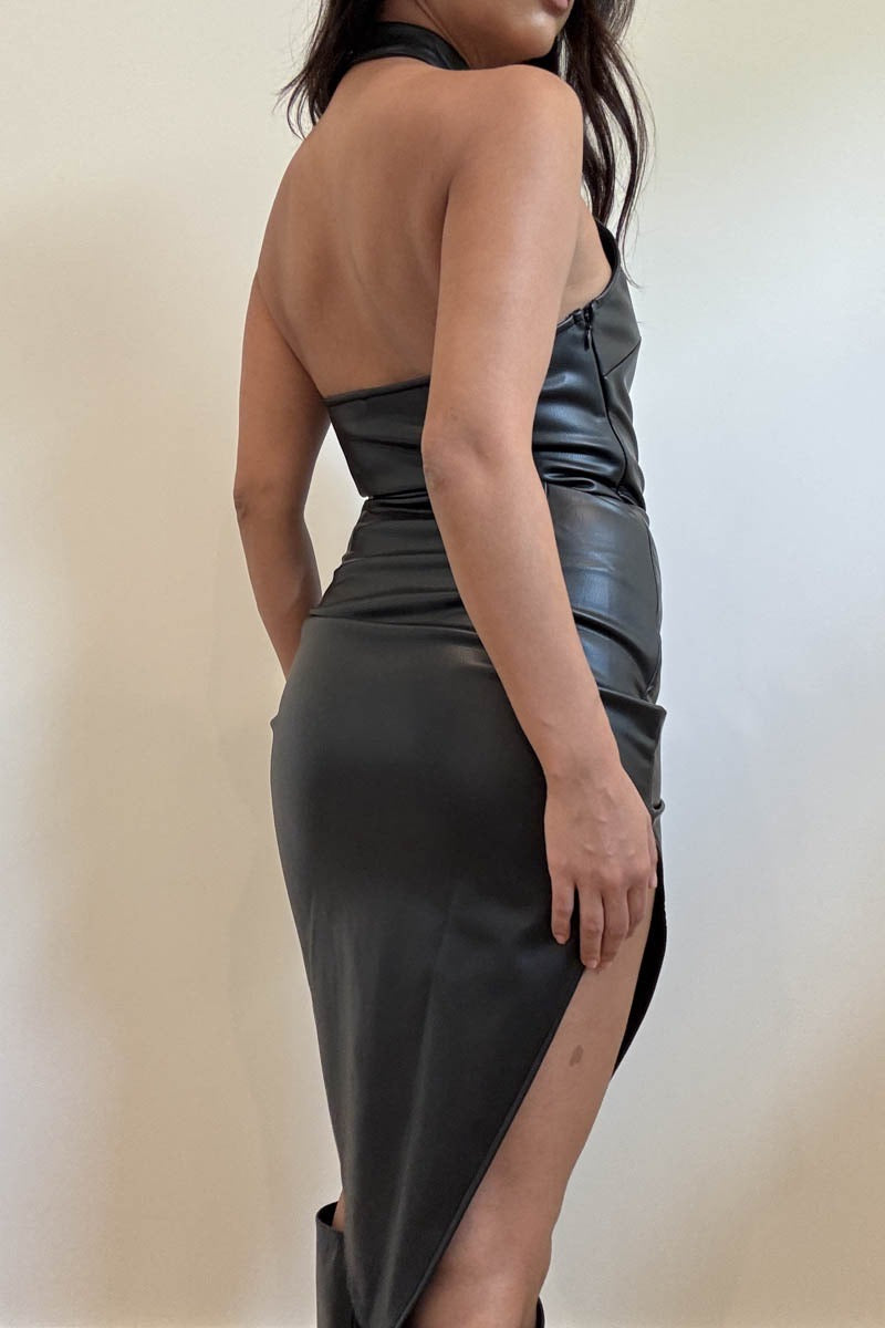 Midnight Leather Dress