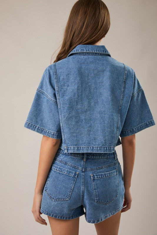 Downtown Denim Top