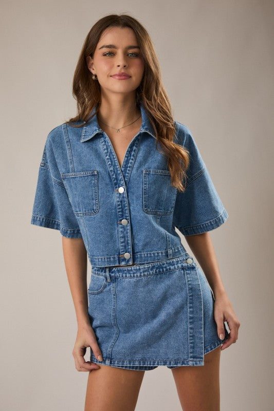Downtown Denim Top