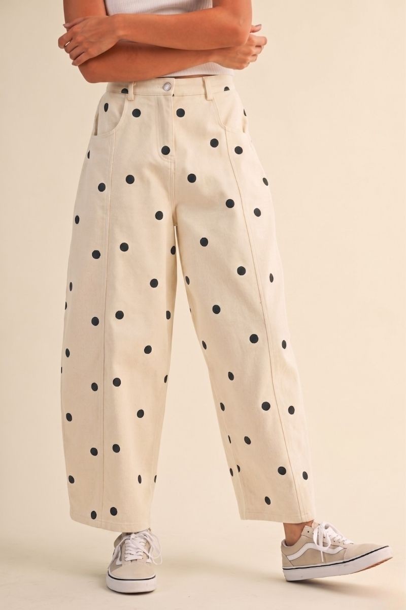 Polkadot Barrel Pants