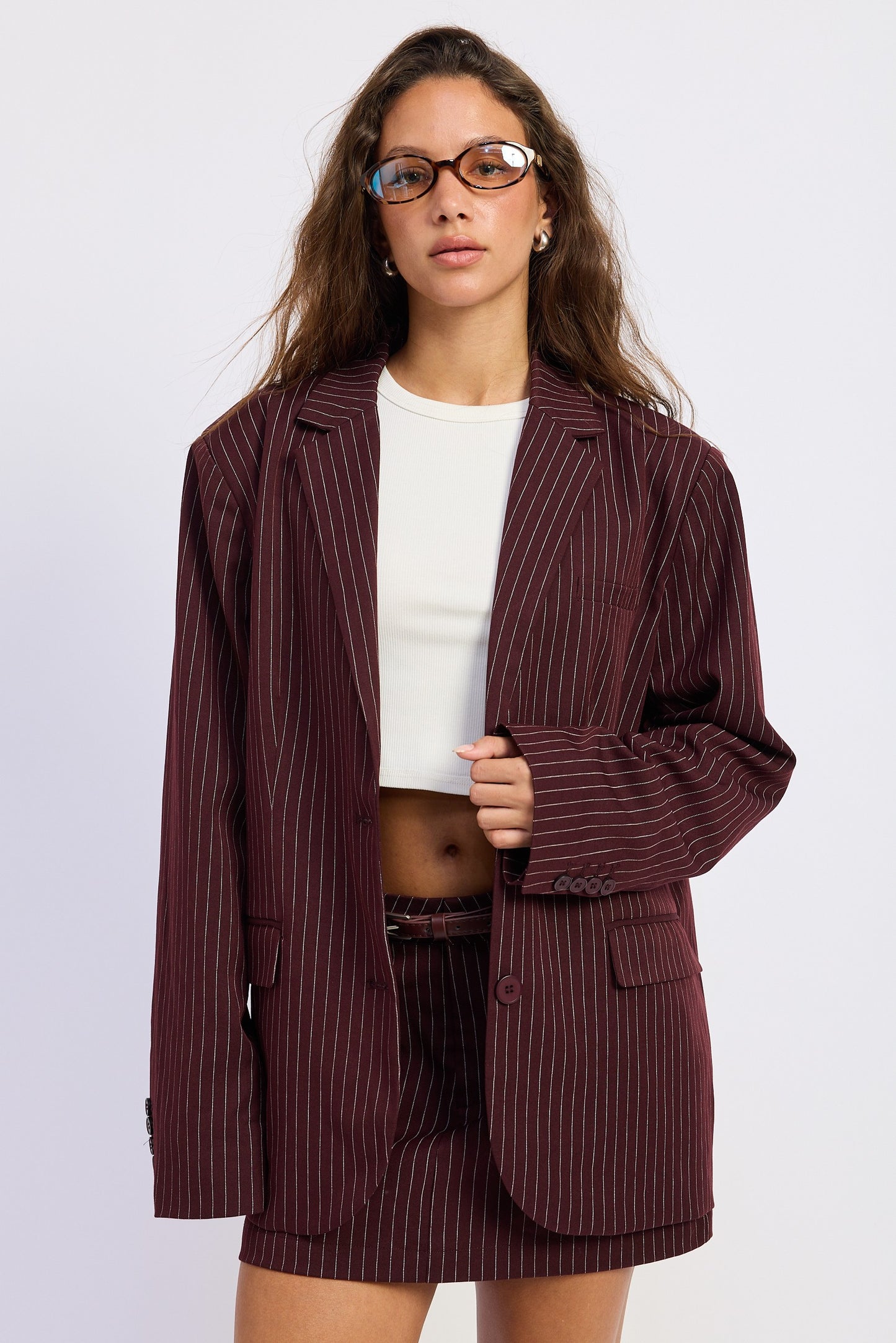 The Burgundy Luxe Blazer