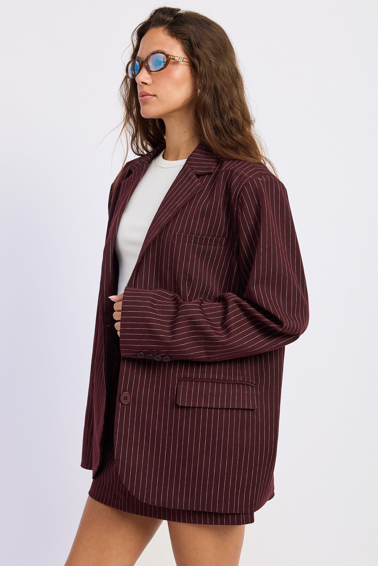 The Burgundy Luxe Blazer