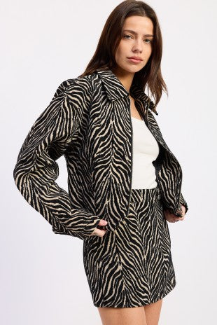 Zebra Noir Skirt