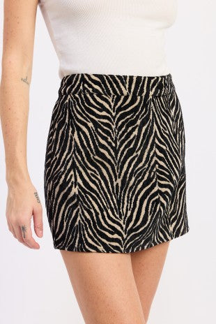 Zebra Noir Skirt