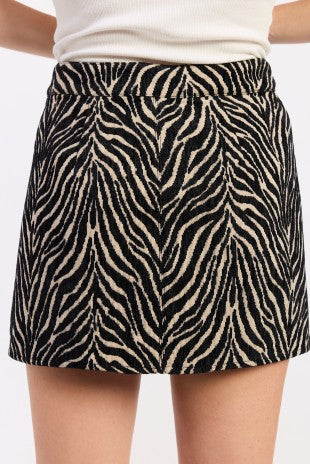 Zebra Noir Skirt